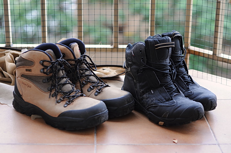 SHERPA登山鞋和DECATHLON极地鞋