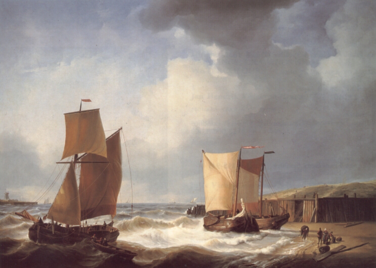 Fisherfolk and Ships by the Coast.jpg