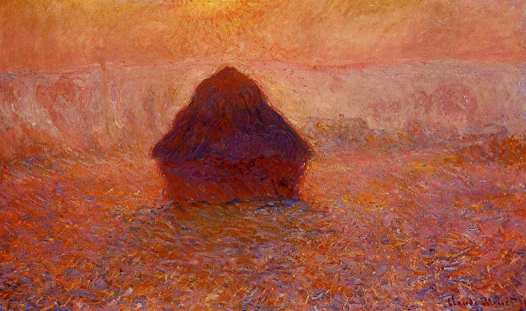 Grainstack, Sun in the Mist.jpg