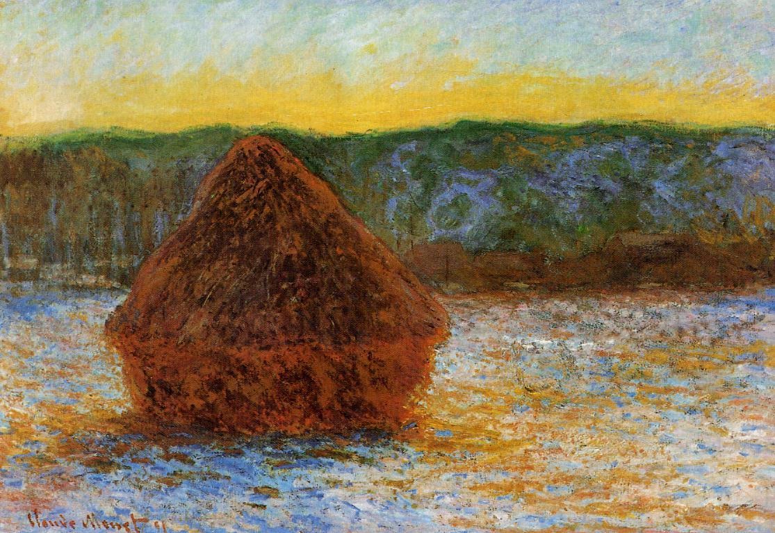Grainstack, Thaw, Sunset.jpg
