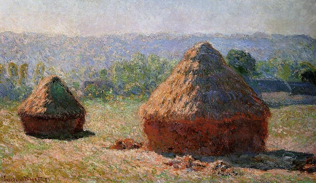 Grainstacks at the End of Summer, Morning Effect.jpg