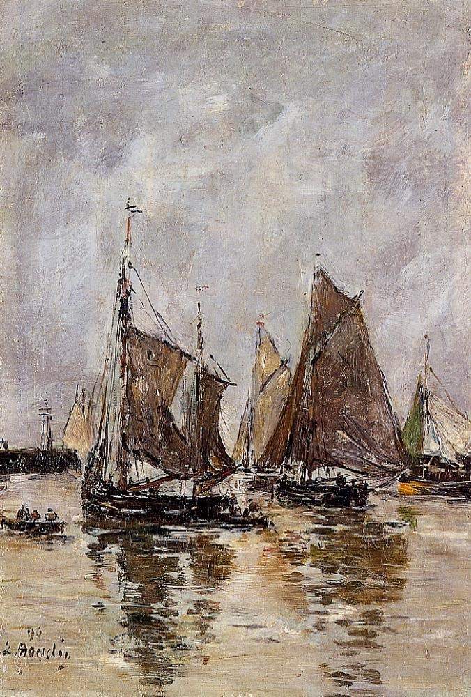 Trouville, Sardine Boats Getting Underway.jpg
