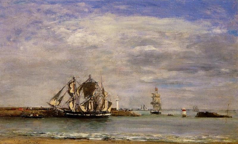 Trouville, the Jettys, High Tide 2.jpg