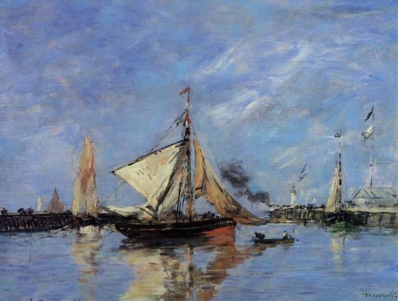 Trouville, the Jettys, High Tide 4.jpg