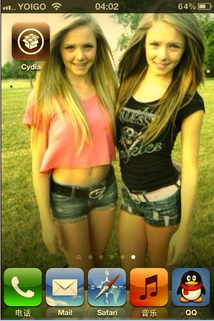 越狱后的 CYDIA图标