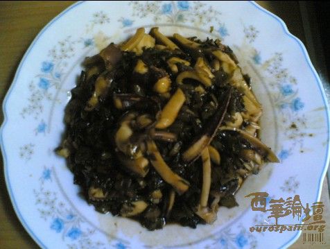 鱿鱼头烧咸菜