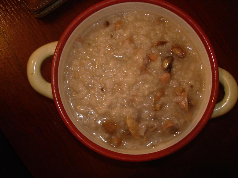 蘑菇火腿粥