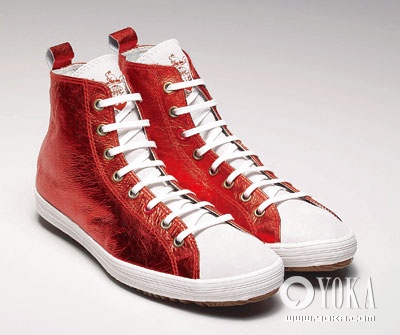 红色亮面皮质球鞋 Paul Smith.jpg