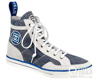 牛仔布系带鞋 Chanel.jpg